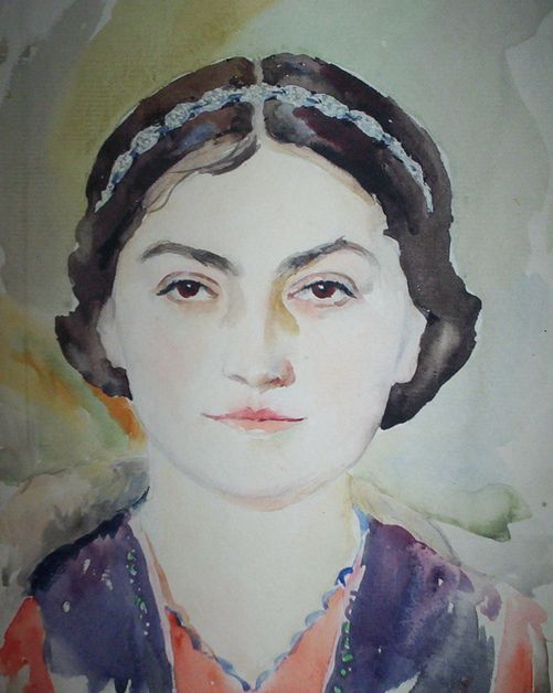 Портрет украинской девушки 40-е гг.